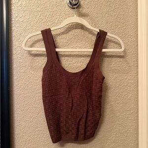 Abercrombie & Fitch Brown Fitted Sweater Sleeveless Tank Top